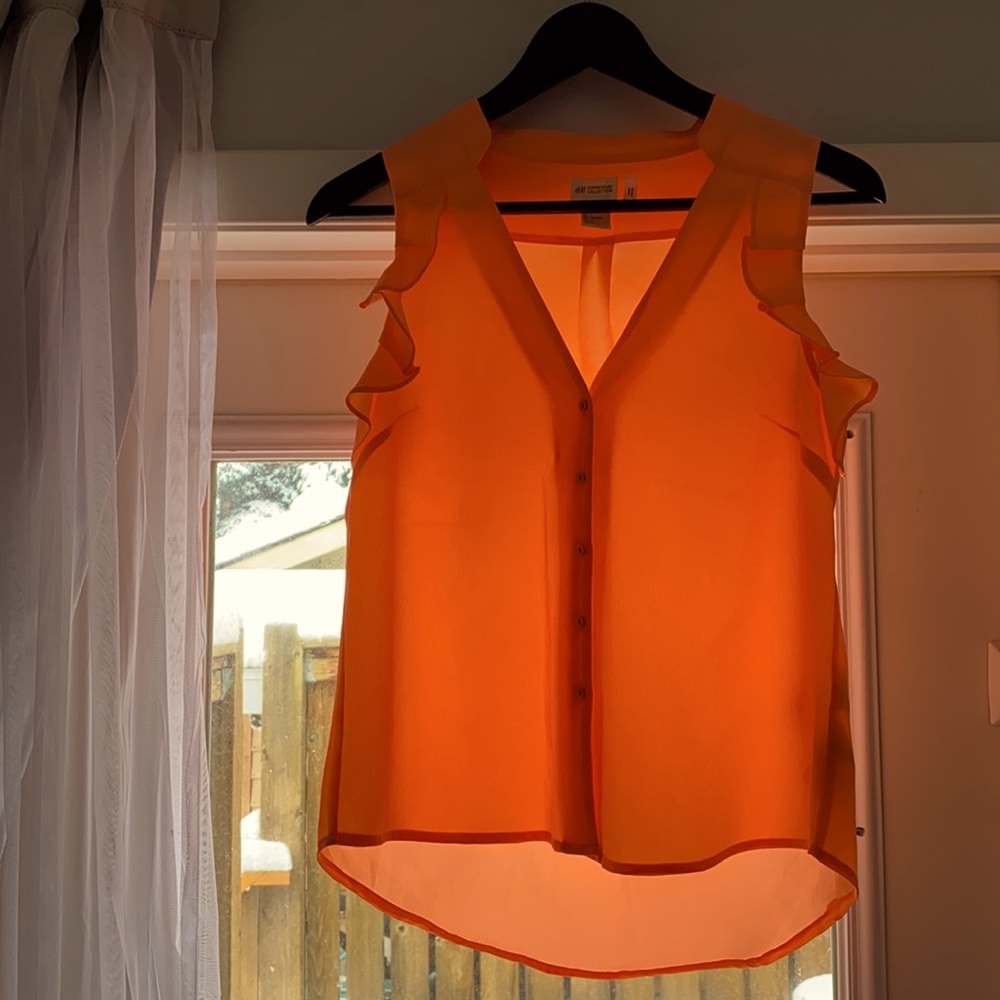Coral H&M Conscious Collection flutter tank